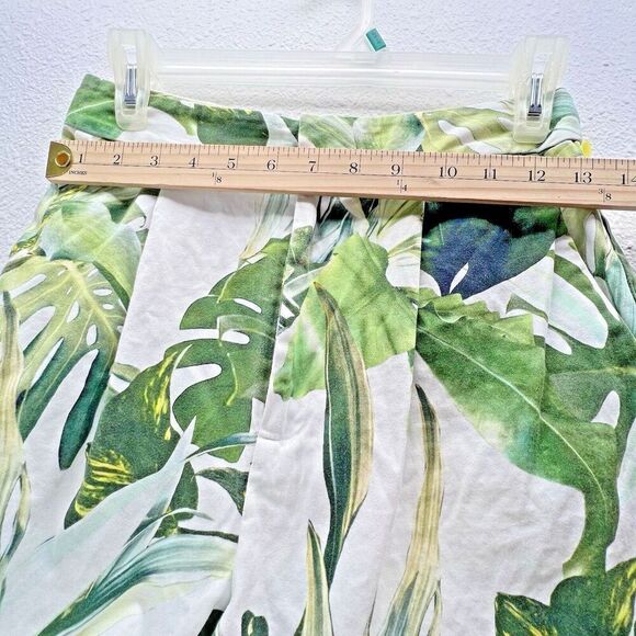 Gianni Bini green women Palm Print short hawaiia island vacation pockets Size 4 - Picture 5 of 10